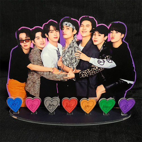 OT7 casual standee with 7 heart add on charms